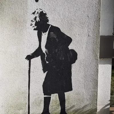 Elderly Woman with Question Mark