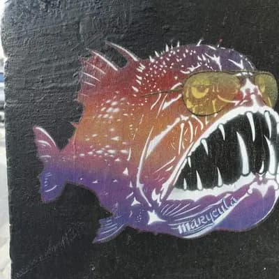 Cosmic Anglerfish Street Art