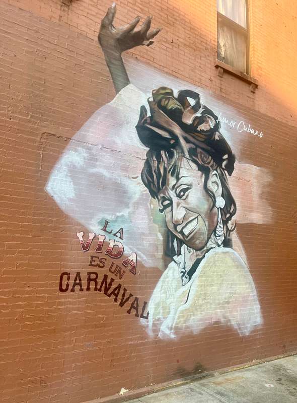 "Celia Cruz Portrait Mural" by Eliezer Leicea in East Harlem, New York
