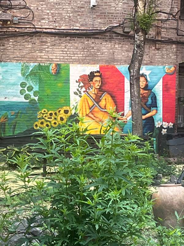 "Indigenous Heritage Mural" by Yasmin Hernandez in Manhattan Community Board 11, New York