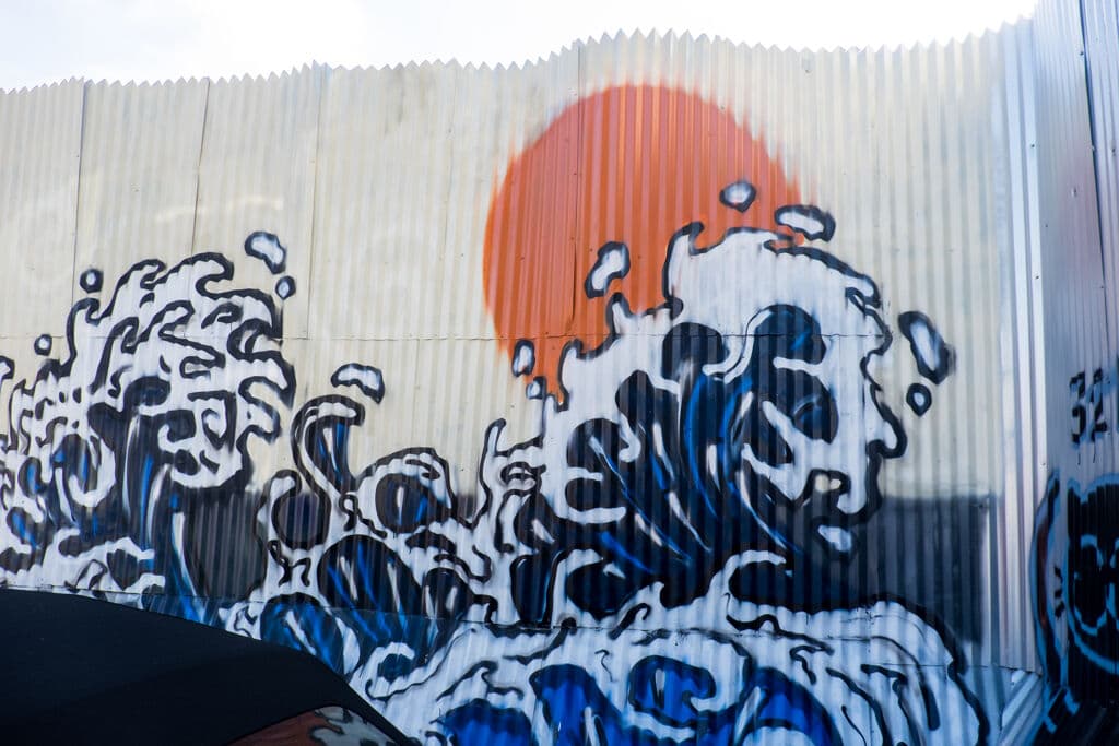 "Japanese waves" in Hayes Valley, San Francisco