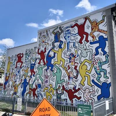 Keith Haring Style Dancing Figures