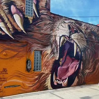 Roaring Saber-Tooth Cat Mural