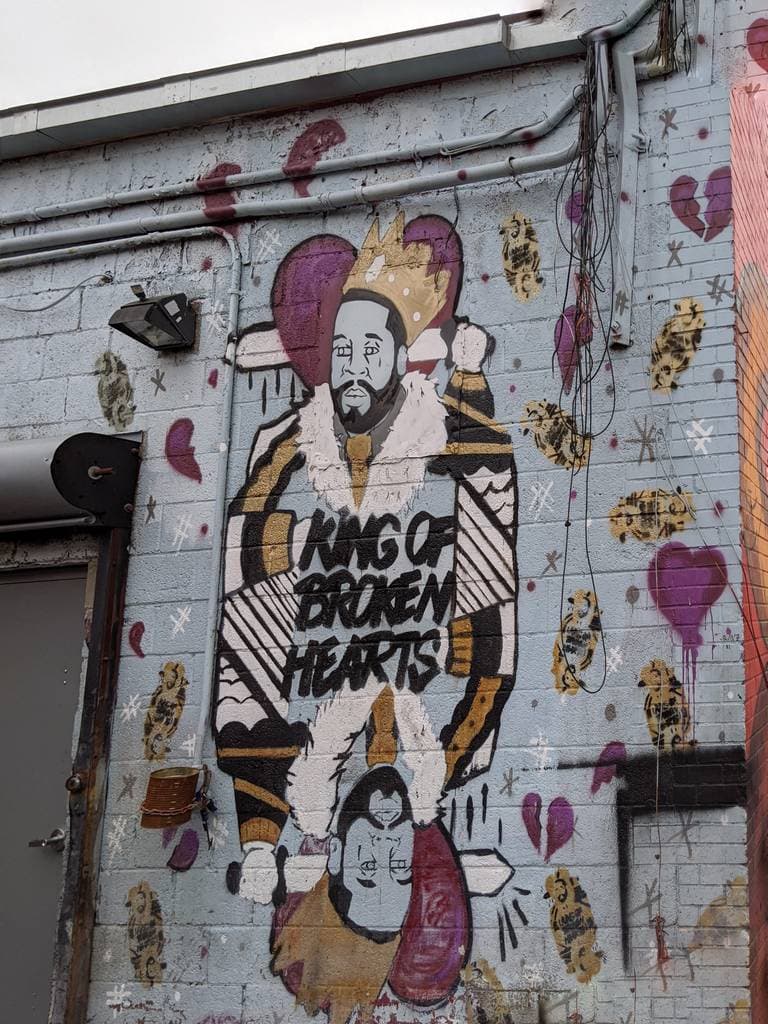 "Kings of Broken Hearts Portrait" in Midtown, Detroit