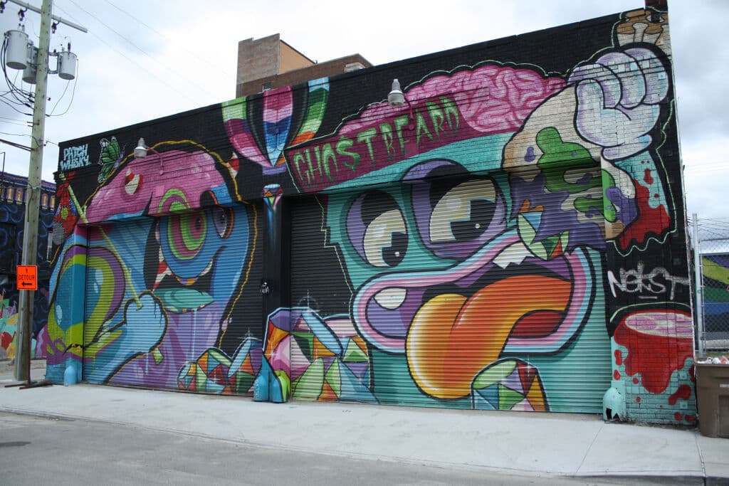 "Ghost Beard Character Mural" by Ghostbeard in Detroit
