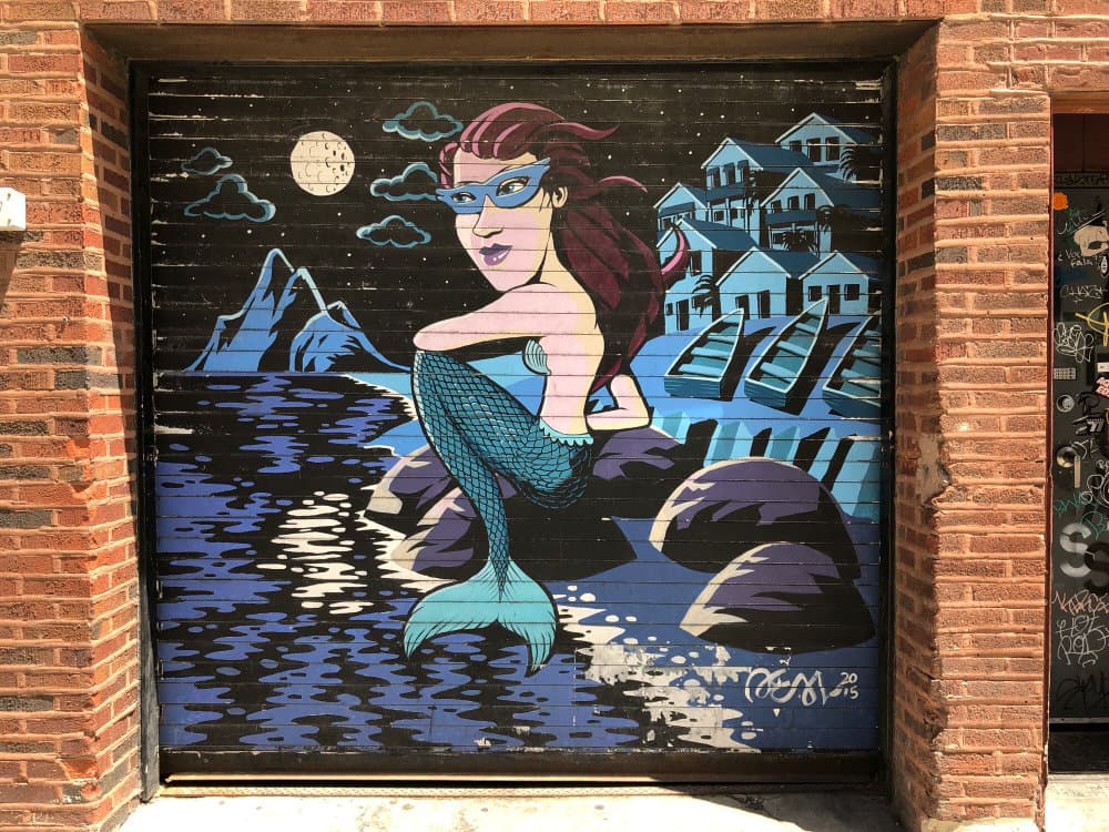 "Mermaid in Moonlit Harbor" by Deal35 in Fulton Market District, Chicago