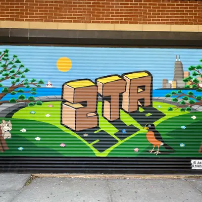 Urban Nature Scene Mural