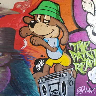 Hip-Hop Dog with Boombox