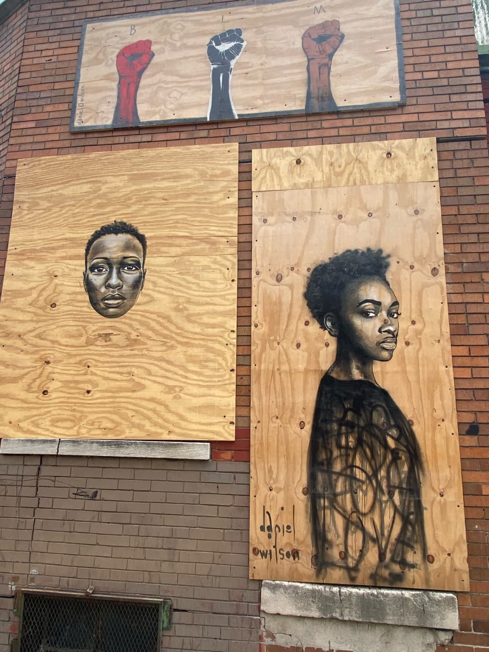 "Black Lives Matter Portrait Series" by Daniel Wilson in Uptown Square, Chicago