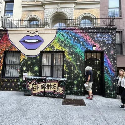 Cosmic Face with Rainbow Hair