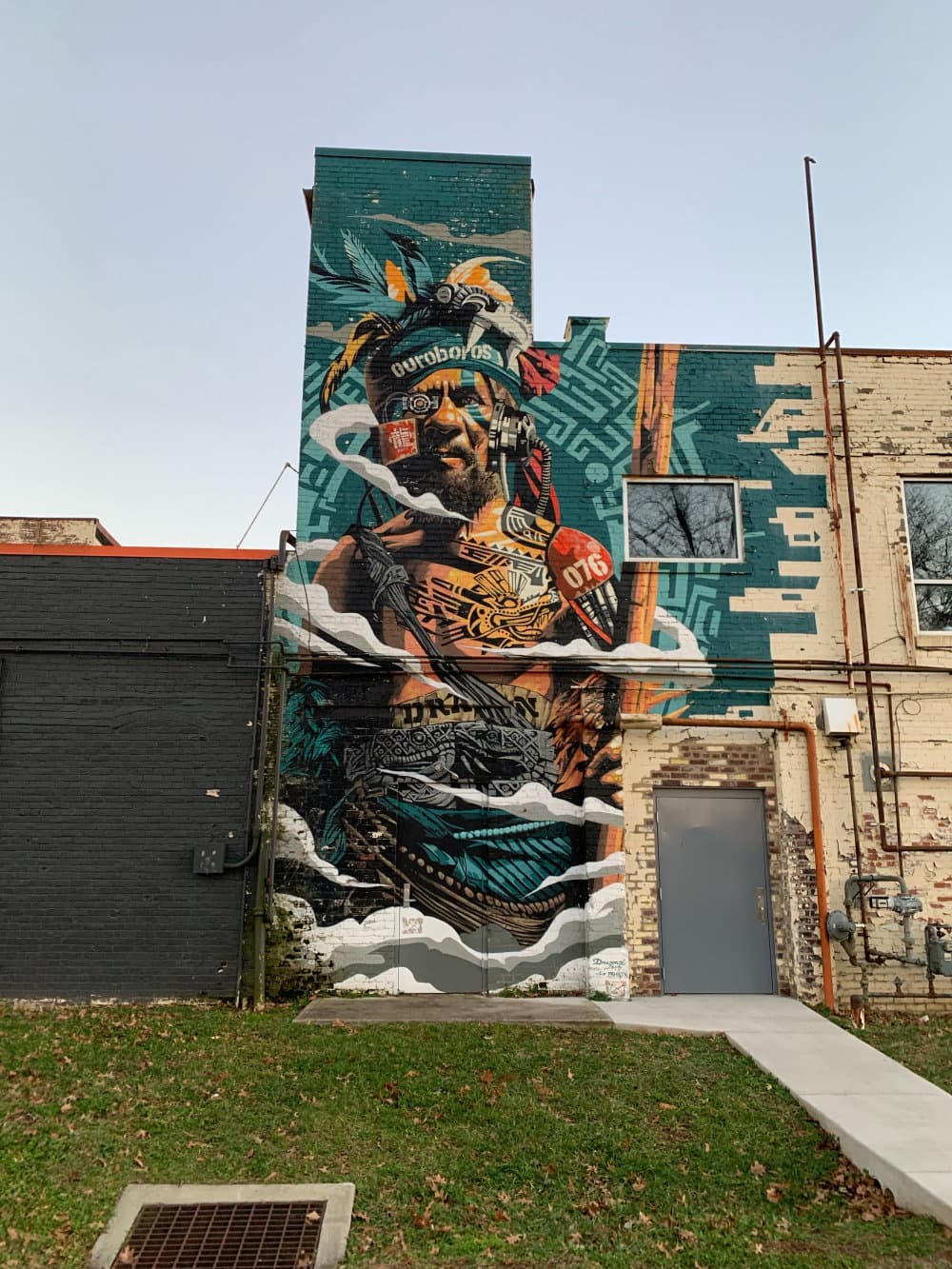 "Native Warrior Portrait" by Dragon76 in Fayette Park, Lexington
