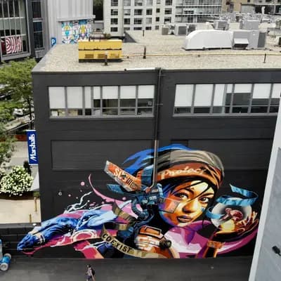 Warrior Woman Portrait Mural