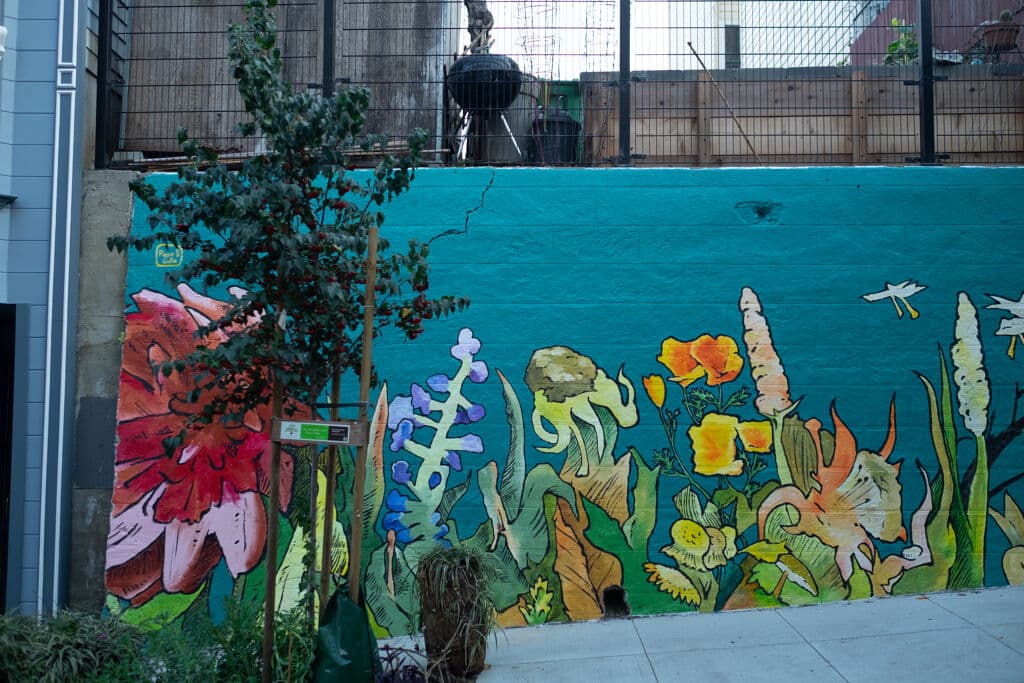 "More flowers!" by Pepe Gaka in Hayes Valley, San Francisco