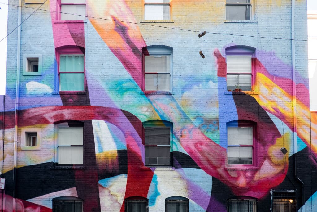 "What music feels like / Synesthesia" by Hueman in Civic Center, San Francisco