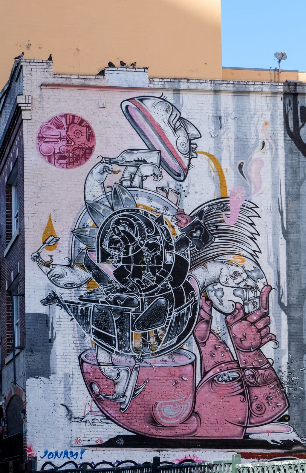 "Twin murals" by How & Nosm in Little Saigon, San Francisco