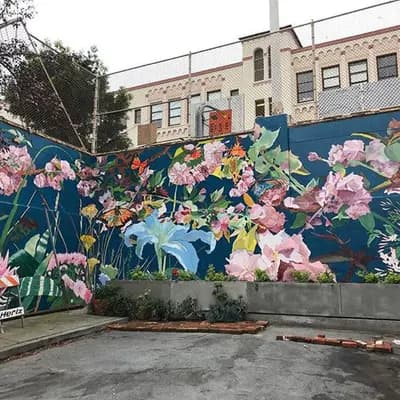 Floral Mural in Lily St.