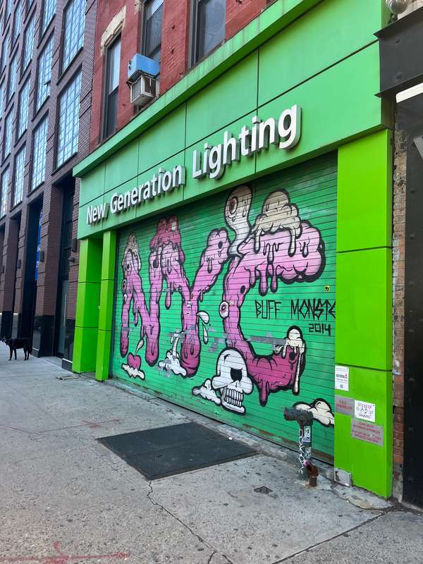 "NYC Bubble Letter Mural" by Buff Monster in Manhattan Community Board 3, New York