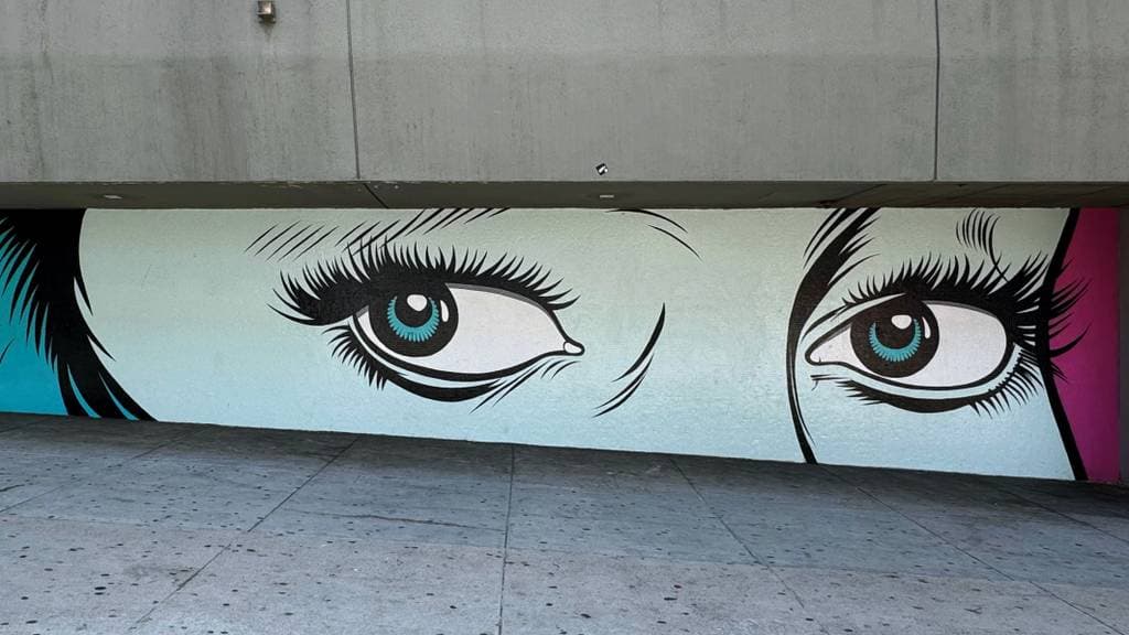 "Pop Art Eyes Mural" by D*Face in Koreatown, Los Angeles