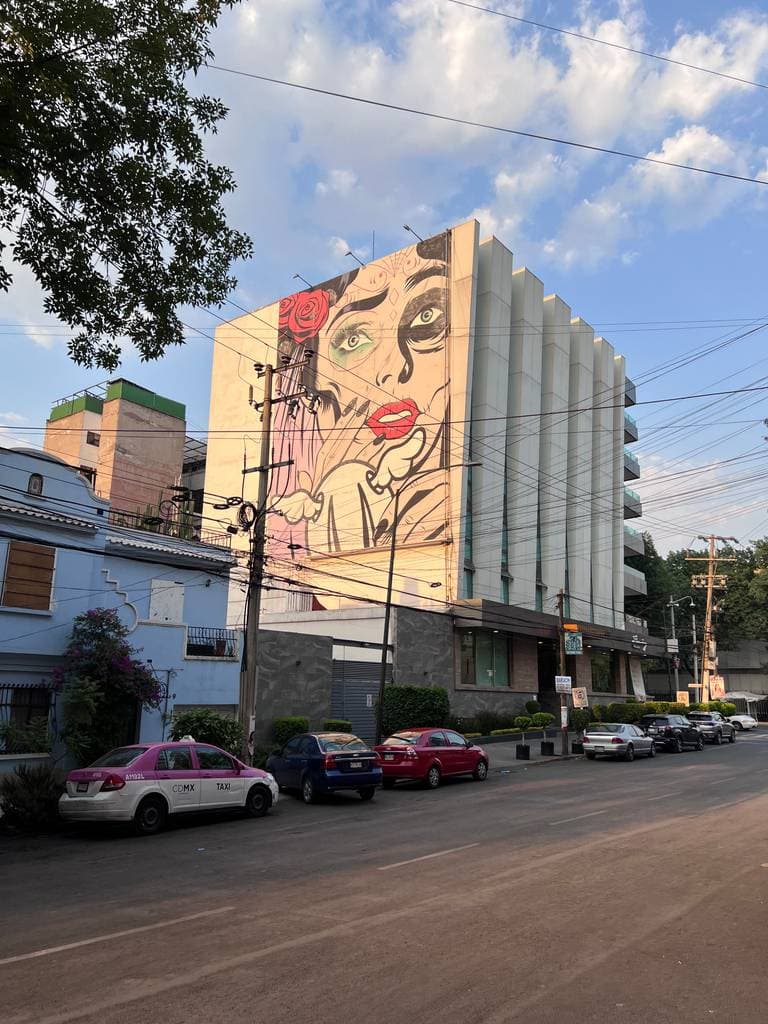 "The elegant dead" by D*Face in Roma Norte, Mexicocity