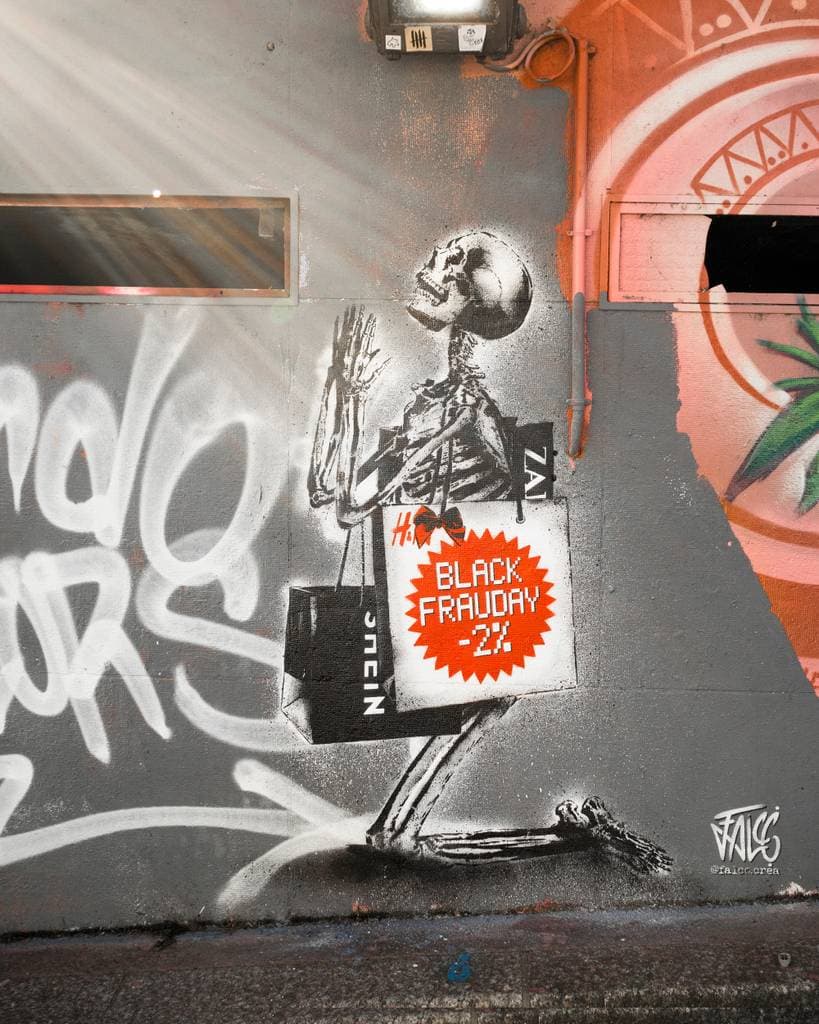 "Black frauday" by Falco in Paris 1er Arrondissement, Paris