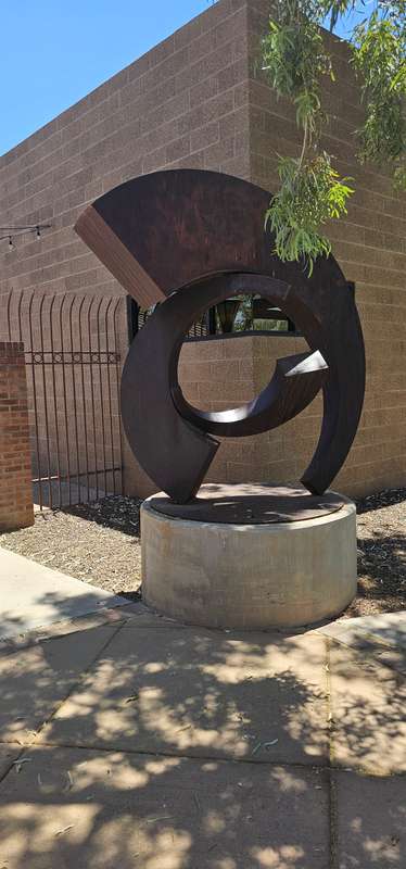 "Abstract Metal Ring Sculpture" in Stonebridge Lakes Manor, Phoenix