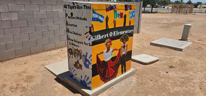 "Gilbert Elementary School Mural" in Stonebridge Lakes Manor, Phoenix