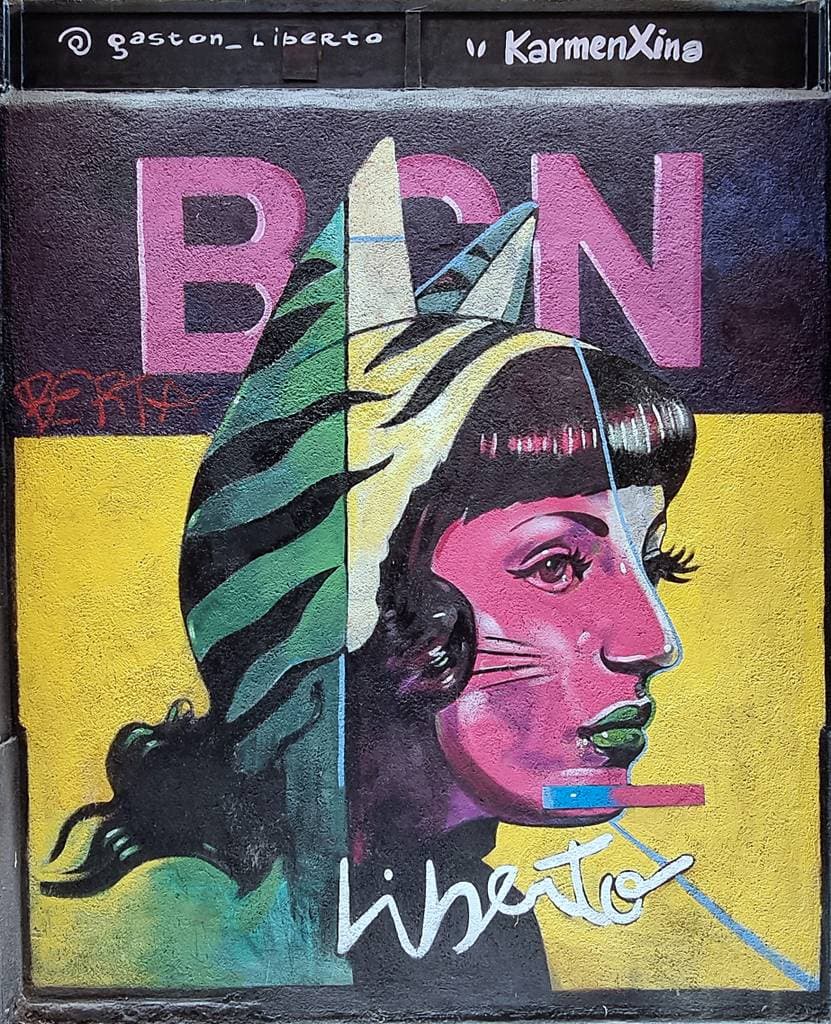 "Karmenxina" by Gaston Liberto in La Ribera, Barcelona
