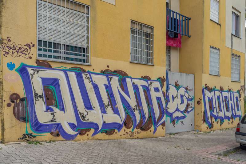 Blue Wildstyle Graffiti with Character