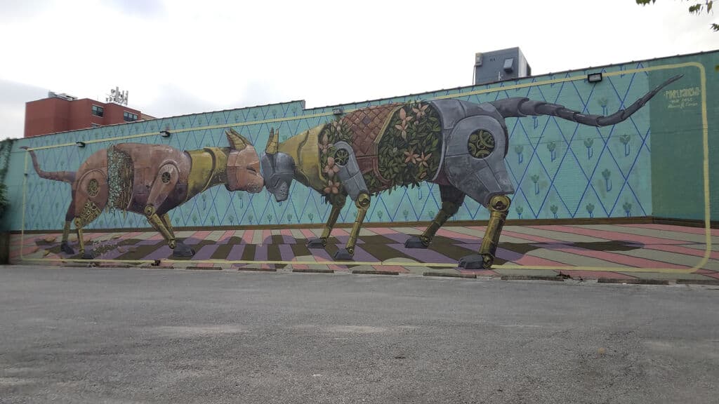 "HUE Mural Festival 2017 - The Heights" by Pixel Pancho in Houston Heights, Houston