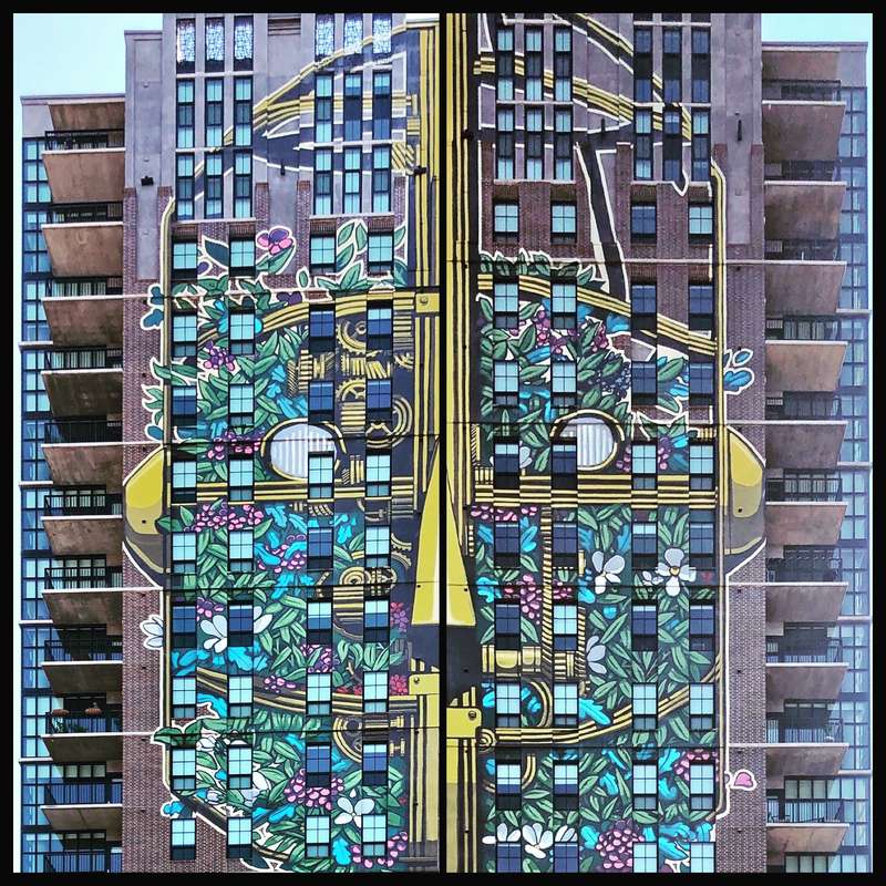 Floral Art Deco Building Facade