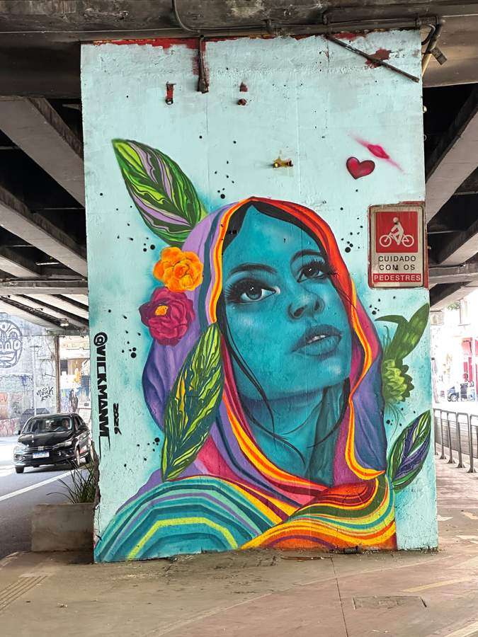 Colorful Female Portrait with Nature