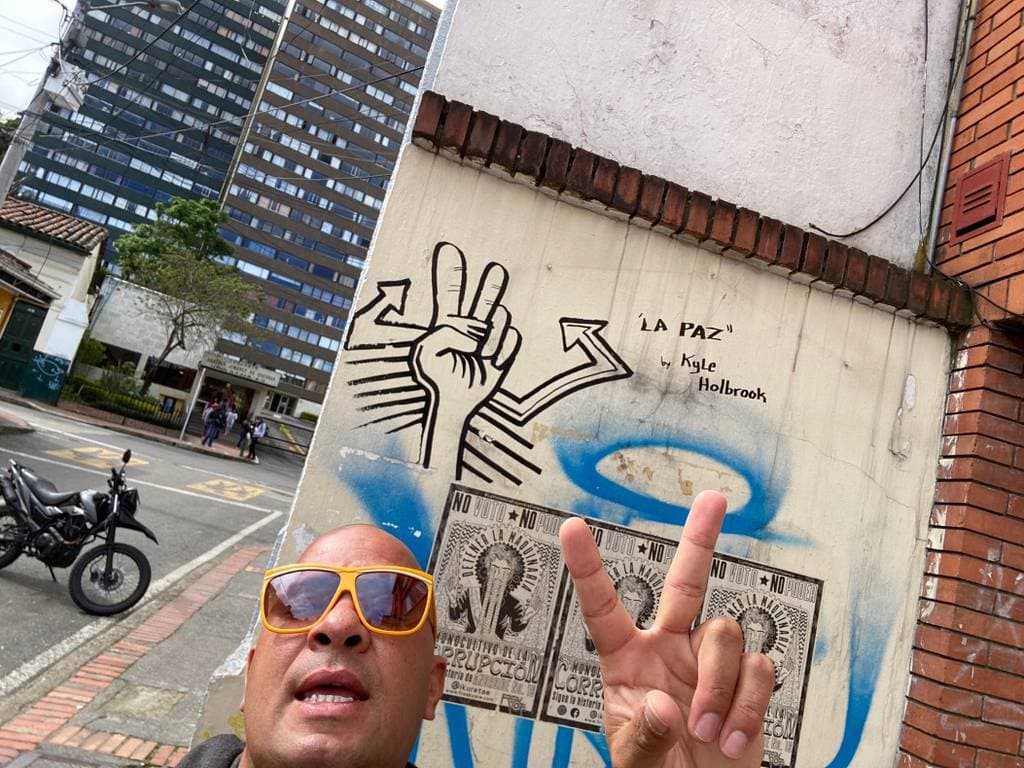"Peace Columbia" by Kyle Holbrook in La Catedral, Bogota