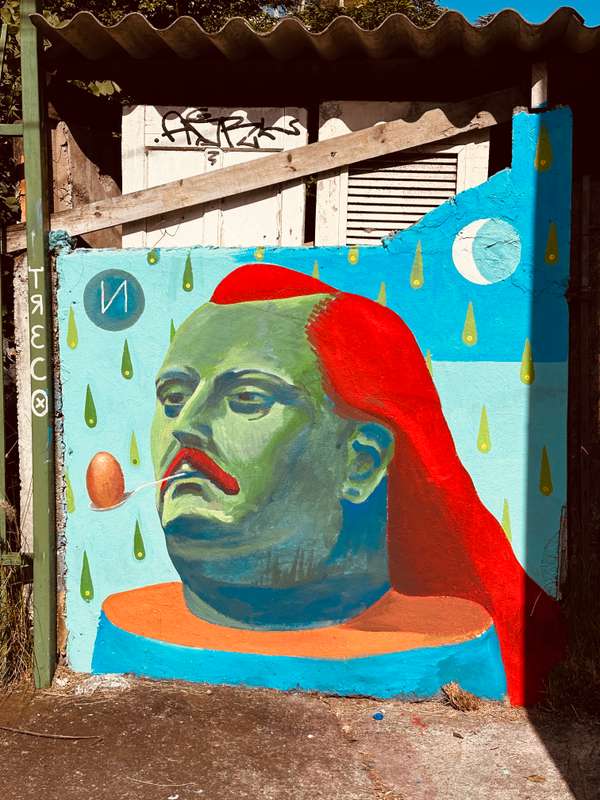 "Melancholic Figure with Crimson Hair" by Deco Treco in Vila Beatriz, São Paulo