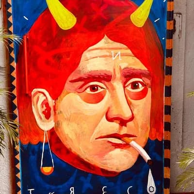 Devil with Cigarette Portrait