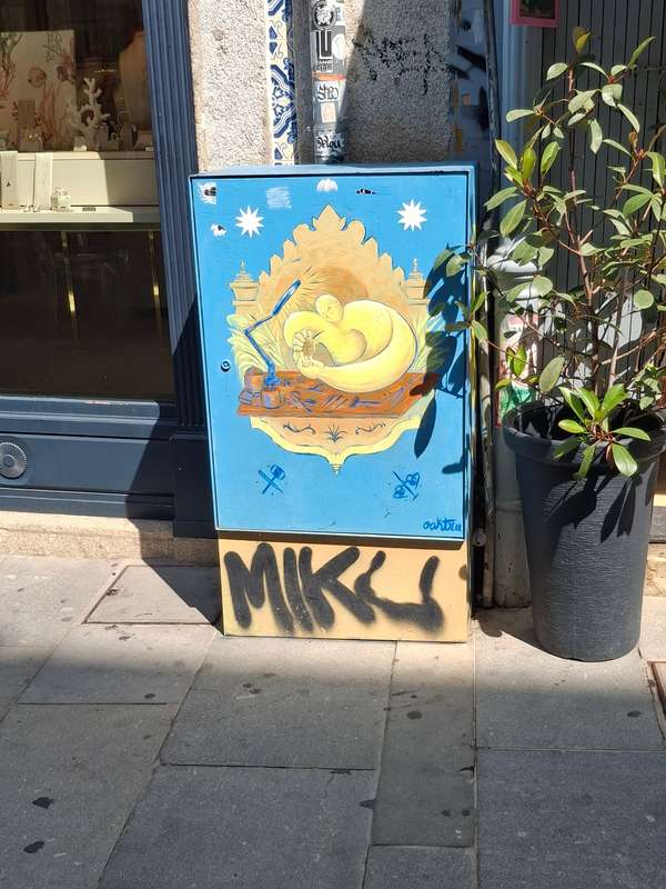 "Sleeping Baby in Golden Cradle" in Lios, Porto