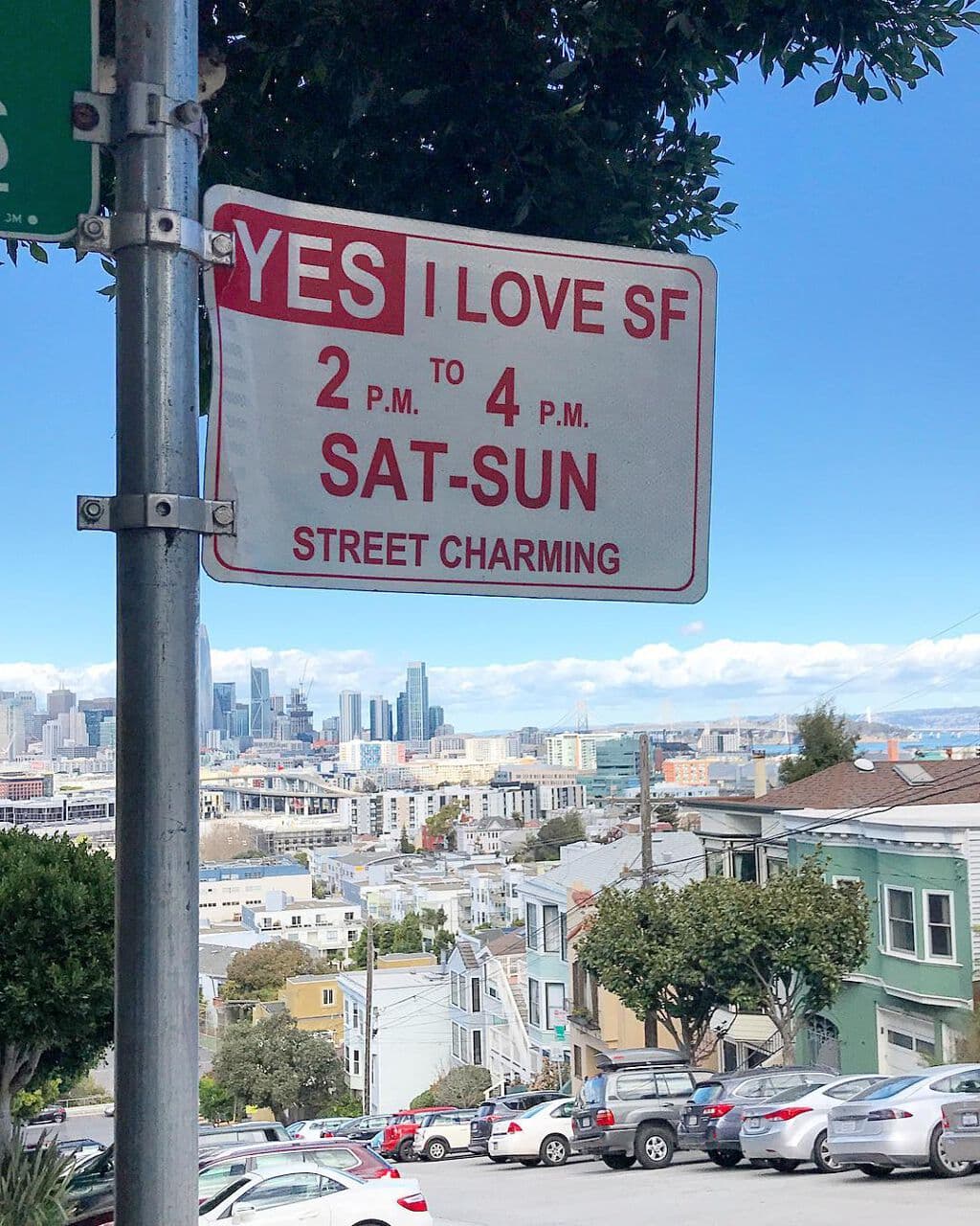 Yes I Love SF Sign