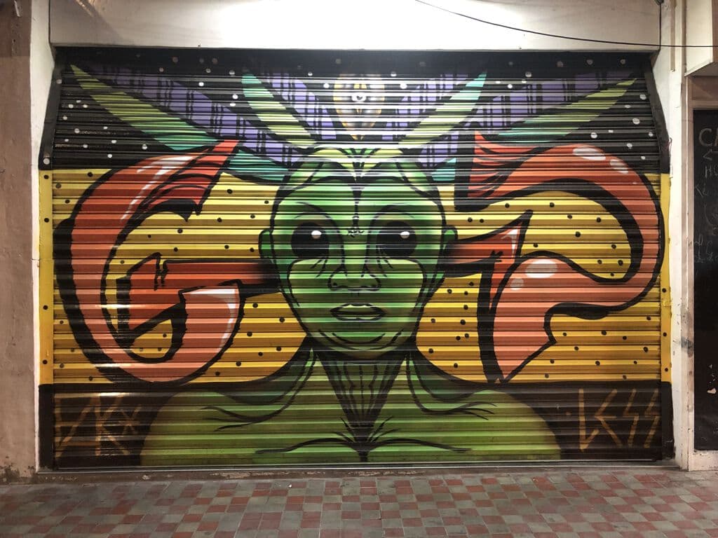 "Green Face with Red Tentacles" in Guadalajara