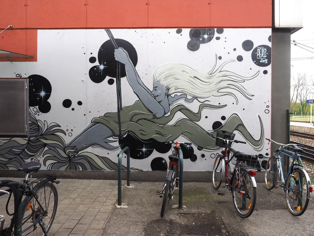 Ethereal Woman with Flowing Hair