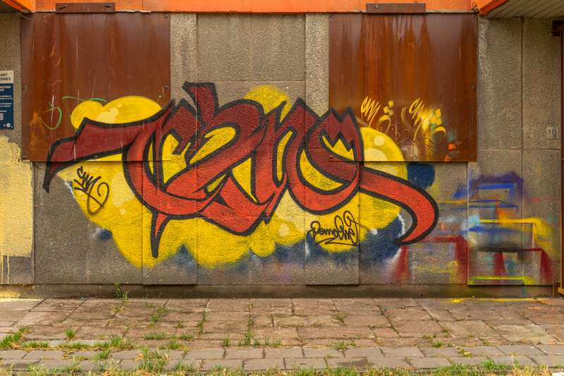 Bold Red and Yellow Graffiti