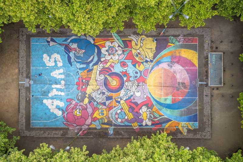 Atlas: Cosmic Playful Street Mural
