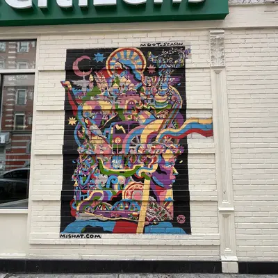 Fragmented Figure Mosaic Mural