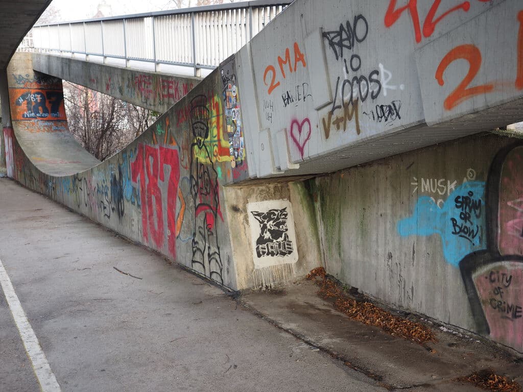 Urban Underpass Graffiti Collage