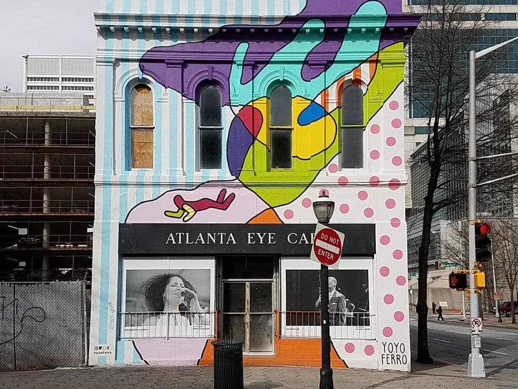 Untitled street art by Yoyo Ferro in South Downtown, Atlanta