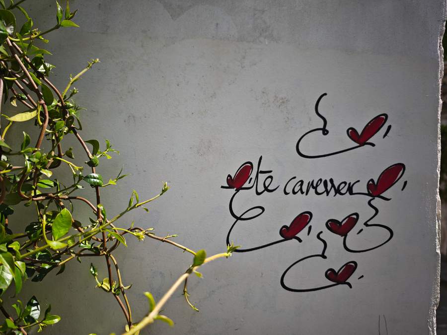 "Te Caresser" by Inlovestreetart in Paris 18e Arrondissement, Paris