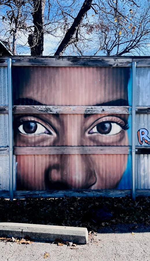 Street art in East Cesar Chavez, Austin