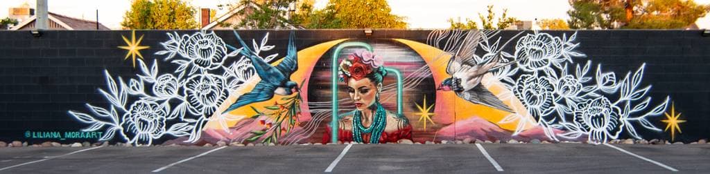 Untitled street art by Liliana Mora in Encanto, Phoenix