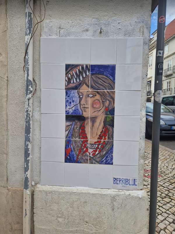 "Portrait of a Woman in Blue" by Berri Blue in Santa Catarina, Lisbon