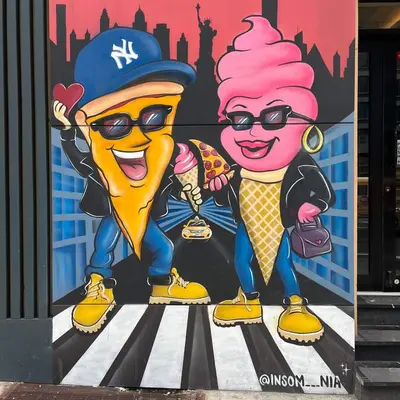 Cool Pizza and Ice Cream