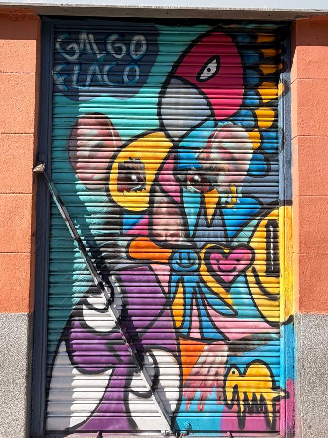 Untitled street art by Galgo Flaco in Malasaa, Madrid