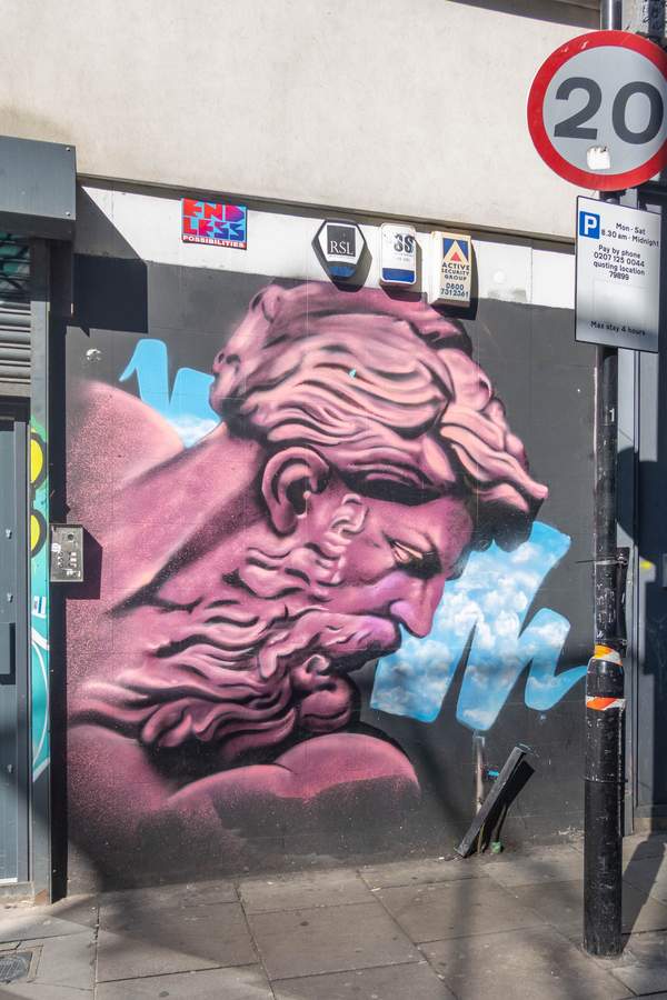 Untitled street art by David Speed in Shoreditch, London